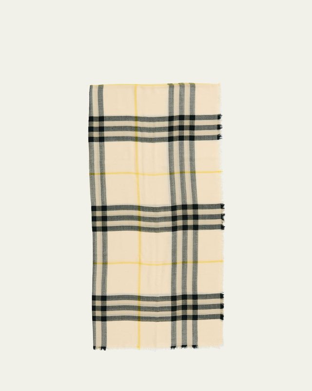Giant Check Wool Scarf